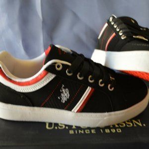 U.S. POLO ASSN SHOES DIAMOND BACK BLACK RED WHITE